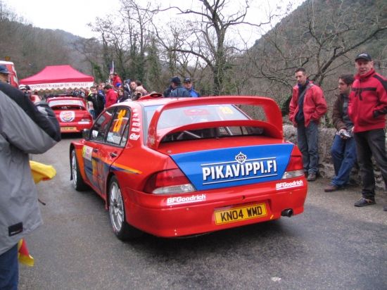 Lancer WRC vue de derri&egrave;re