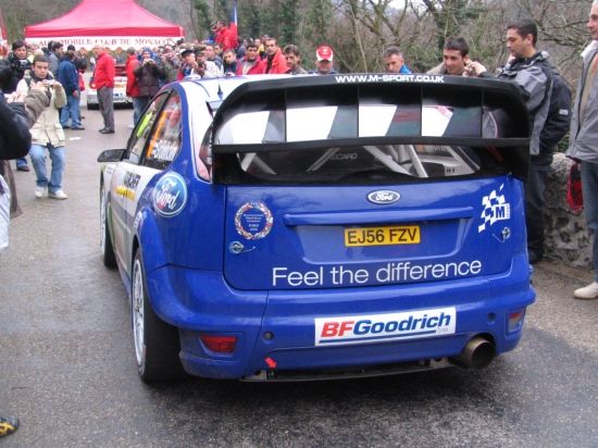 Ford Focus WRC de Marcus vue de derri&egrave;re
