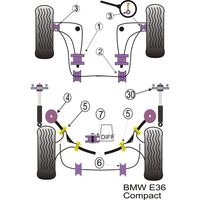 Silentbloc arri&egrave;re de triangle inf&eacute;rieur Powerflex BMW E30-E36 - image 3