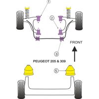 Silentbloc arri&egrave;re de triangle Powerflex - image 1