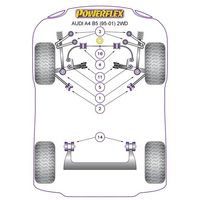 Silentbloc sup&eacute;rieur int&eacute;rieur de bras avant Powerflex pour AUDI/ VAG - image 1