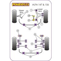 Silentbloc de barre anti-roulis Powerflex pour Alfa 147-156 en 23mm - image 1