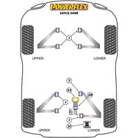 Silentbloc de trains avant et arri&egrave;re Powerflex pour Lotus Elise / Speedster (14/voiture) - image 1