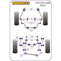 Montage sur Toyota - Corolla Models  Corolla AE86 RWD (Ref 9)