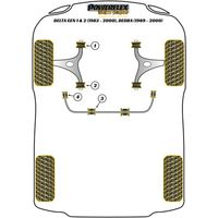 Montage sur Lancia - Delta Gen 1&2 (1983-2000), Dedra (1989-2000)  (Ref 4)