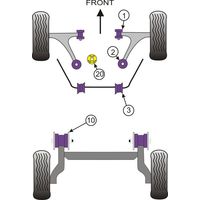 Silentbloc arri&egrave;re de bras avant Powerflex - Fiat 500 et Ford KA - image 4