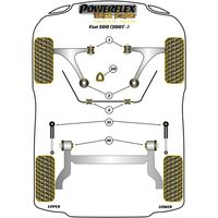Insert  de support moteur Powerflex - Fiat 500 Abarth (Comp&eacute;tition) - image 1