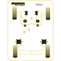 Silentbloc rotul&eacute; arri&egrave;re de triangle Powerflex pour Puma/Fiesta (Comp&eacute;tition) - image 2