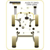 Silentbloc arri&egrave;re de triangle avant Powerflex - ch&acirc;ssis Audi 8L (Comp&eacute;tition) - image 3