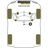 Silentbloc arri&egrave;re de triangle Powerflex pour Peugeot/Citroen (Comp&eacute;tition) - image 2