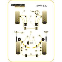 Silentbloc Excentrique de triangle Powerflex BMW E30-E36 (Gamme comp&eacute;tition) - image 1