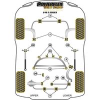 Silentbloc arri&egrave;re de triangle avant Powerflex pour E46/Z4 (Comp&eacute;tition) - image 2