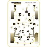 Dogbone moteur avant Powerflex - VAG (Comp&eacute;tition) - image 2