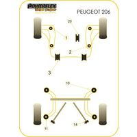 Insert pour silentbloc avant de train arri&egrave;re Powerflex - Peugeot 206 (Comp&eacute;tition) - image 1