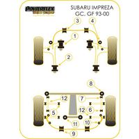 Montage sur Subaru - Impreza Models Impreza Turbo, WRX & STi GC,GF (1993 - 2000) (Ref 11)