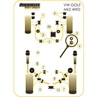 Montage sur Volkswagen - GOLF MODELS Golf MK2 (1985 - 1992) (Ref 10)