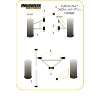 Montage sur Caterham - 7 (DeDion with Watts Linkage)  7 Imperial Chassis DeDion without Watts Linkage (1973-2006) (Ref 7)