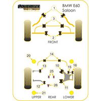 Montage sur BMW - 5 Series  E60, E61 5 Series (2003-2010) (Ref 14)