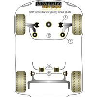Montage sur Seat - Leon MK3 5F (2013-) Leon MK3 5F (2013-) Rear Beam (Ref 1)