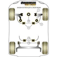 Montage sur Skoda - Octavia Mk3 5E (2013-)  Octavia (2013-) Rear Beam (Ref 1)