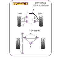 Montage sur Caterham - 7 (DeDion with Watts Linkage)  7 Metric Chassis with DeDion & Watts Linkage (2006 on) (Ref 1)