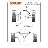 Montage sur Caterham - 7 (DeDion without Watts Linkage)  7 Metric Chassis DeDion without Watts Linkage (2006 on)   (Ref 6)