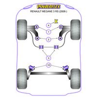 Silentbloc avant  de triangle avant Powerflex - Megane III RS - image 1