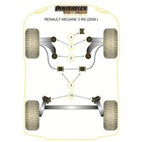 Silentbloc avant  de triangle avant Powerflex - Megane III RS (Gamme comp&eacute;tition) - image 1
