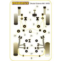 Montage sur Skoda - Octavia Mk1 1U (1996-2004) Octavia Mk1 Typ 1U 4WD (1996-2004)   (Ref 5)