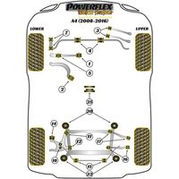 Montage sur Audi - A4 / S4 / RS4 A4 / S4 / RS4 B8 (2008-2016) (Ref 25)