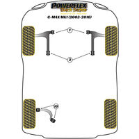 Silentbloc de bras arri&egrave;re sup&eacute;rieur r&eacute;glable Powerflex - Ford / Mazda / Volvo (Gamme comp&eacute;tition) - image 1