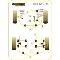 Silentbloc moteur Powerflex pour Alfa 156/166 (2 par voiture, V6 uniquement, comp&eacute;titon) - image 1