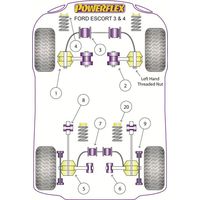 Silentbloc sup&eacute;rieur d'amortisseur arri&egrave;re Powerflex - Ford Escort MK3-4 - image 1