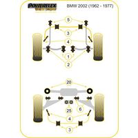 Montage sur BMW - 02 Series  1502-2002 (1962 - 1977) (Ref 25)